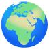 globe showing Europe-Africa on Google