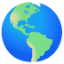 globe showing Americas on Google