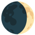 waxing crescent moon on Google