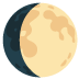 waxing gibbous moon on Google