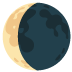 waning crescent moon on Google