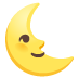 last quarter moon face on Google