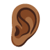 ear: medium-dark skin tone on Google