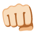 oncoming fist: light skin tone on Google