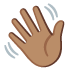 waving hand: medium skin tone on Google