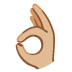 OK hand: medium-light skin tone on Google
