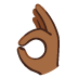 OK hand: medium-dark skin tone on Google
