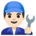 man mechanic: light skin tone on Google