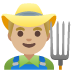 man farmer: medium-light skin tone on Google