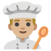 man cook: medium-light skin tone on Google