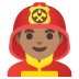 man firefighter: medium skin tone on Google