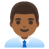 man office worker: medium-dark skin tone on Google