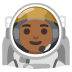man astronaut: medium-dark skin tone on Google