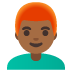 man: medium-dark skin tone, red hair on Google