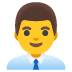 man office worker on Google