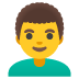 man: curly hair on Google