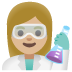 woman scientist: medium-light skin tone on Google