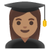 woman student: medium skin tone on Google