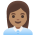 woman office worker: medium skin tone on Google