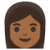woman: medium-dark skin tone on Google