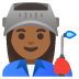 woman factory worker: medium-dark skin tone on Google