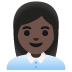 woman office worker: dark skin tone on Google
