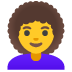 woman: curly hair on Google
