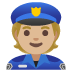 police officer: medium-light skin tone on Google