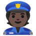 police officer: dark skin tone on Google