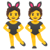 people with bunny ears on Google