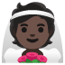 person with veil: dark skin tone on Google