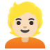 person: light skin tone, blond hair on Google