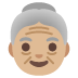 old woman: medium-light skin tone on Google