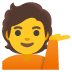 person tipping hand on Google