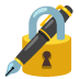 locked with pen on Google