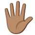 hand with fingers splayed: medium skin tone on Google