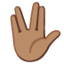 vulcan salute: medium skin tone on Google