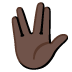vulcan salute: dark skin tone on Google