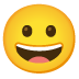 grinning face on Google