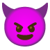 smiling face with horns on Google