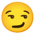 smirking face on Google