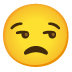 unamused face on Google