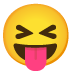 squinting face with tongue on Google