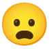 frowning face with open mouth on Google