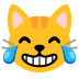 cat with tears of joy on Google