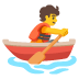 person rowing boat on Google