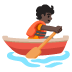 person rowing boat: dark skin tone on Google