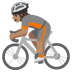 person biking: medium skin tone on Google