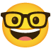 nerd face on Google