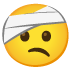 face with head-bandage on Google